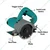 HI-MAX 110 mm Marble Cutter 1200W, 12000 RPM (IC-001)